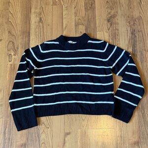 H&M Kids Black and White Knit Crewneck Sweater